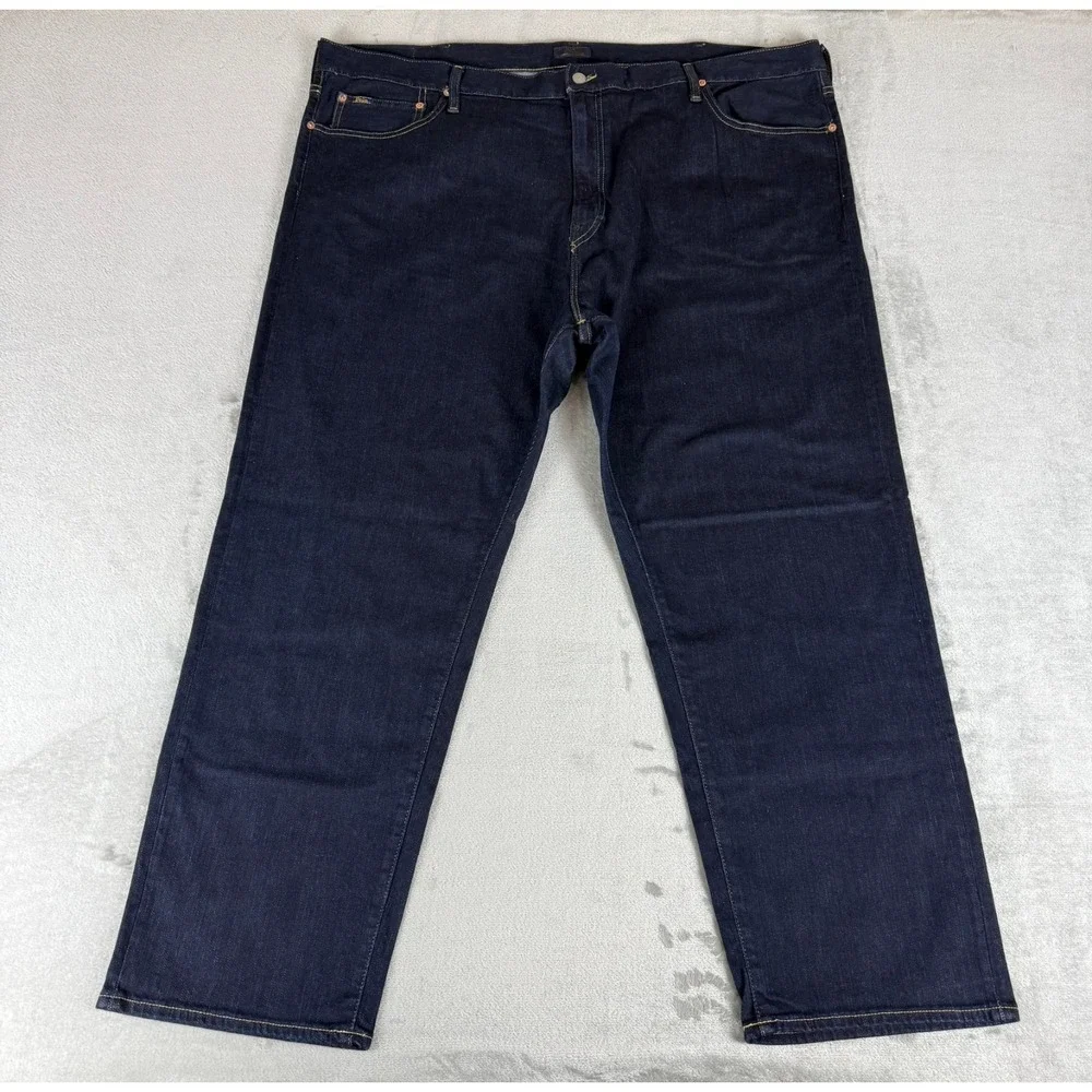 Polo Ralph Lauren Varrick Slim Straight Jeans Mens 48x30 Dark Blue Denim New NWT